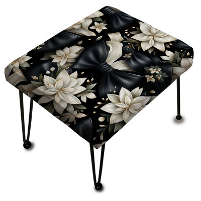 Tuxedo Tidings - Repose-pieds rectangulaire floral