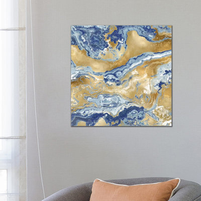 Onyx Royal 1 Piece Wrapped Canvas Painting