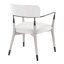 Ensemble de 2 chaises de salle à manger contemporaines avec revêtement en tissu et détails métalliques