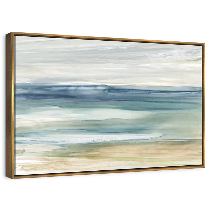 Ocean Breeze I, Floating Frame Gold, 25" X 17"
