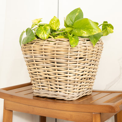 Square Tapered Planter With Plastic Insert
