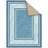 Ottohome Non-Slip Bordered Area Rug For Living Room, Hallway, Entryway Rug, Blue-1233561624