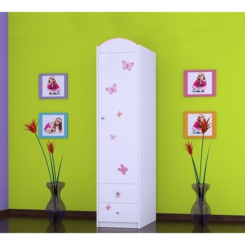 Unger 1 Door Wardrobe, White