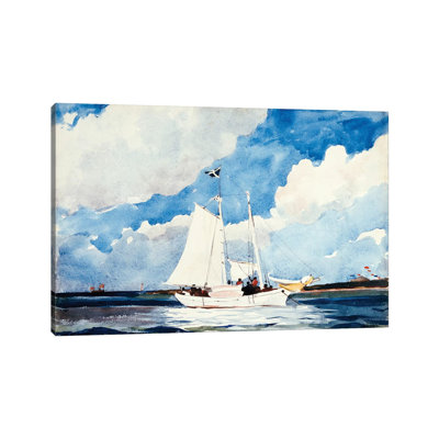 Fishing Schooner, Nassau, C.1898-99 by Winslow Homer - Wrapped Canvas Painting
