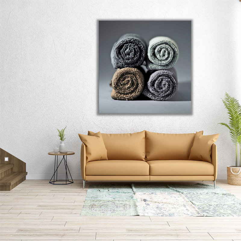 Roulé serviettes - reproduction d'art sur toile, H 12 po x l 12 po