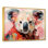 Floral, rose et vert Koala III - Koala, art mural animal