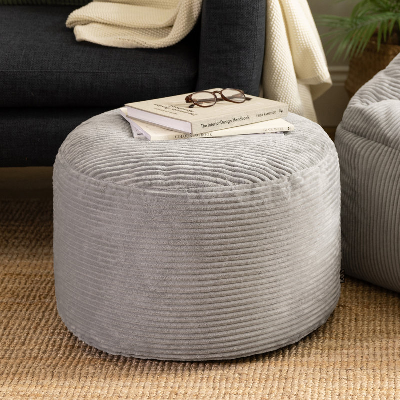 Soul 55Cm Round Pouffe, Grey