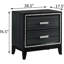 Table de chevet moderne noir patiné 2 pour la chambre à coucher - Vaste rangement avec mécanisme d'arrêt 2, attrayant