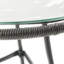 Table d'appoint Sleek Gray avec verre trempé contemporain