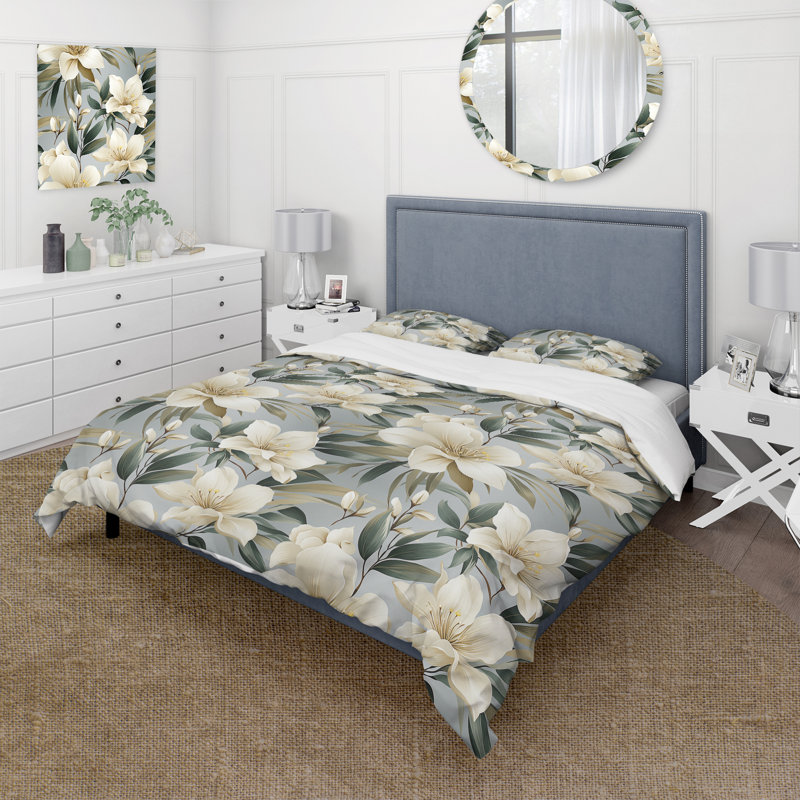 Literie Natural Tranquility Tropical, Housse de couette pour très grand lit et 2 très