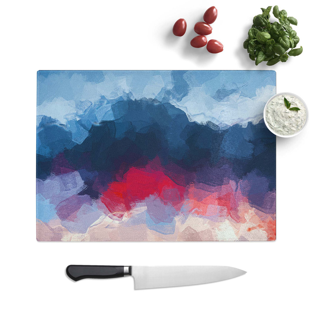 Tempered Glass the Mood of the Sky in Abstract Chopping Board