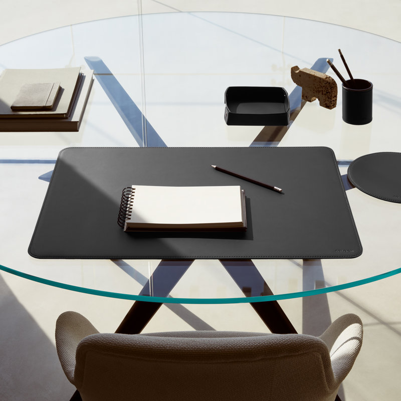 Hermes Leather Desk Pad, Black