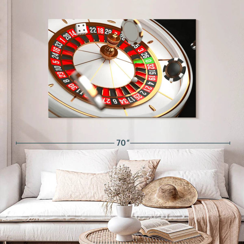 Casino roulette, H 32 po x l 48 po