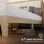 Structure de lit avec tête de lit tapissier, structure de lit plateforme avec lattes en bois, aucun sommier requis, assemblage facile-255708928-255708931