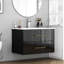 Meuble-lavabo mural de 30 po avec lavabo combiné, double tiroir, lavabo en céramique, longue poignée en métal, installation facile-125515260