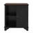 End Table Side Table with a shutter style design.With two woven grass baskets