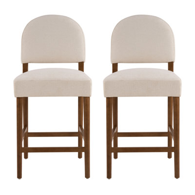 26" Seat Height Bar Stool with Adjustable Floor Leveller & Spacious Seat for Kitchen Island (Set of 2)