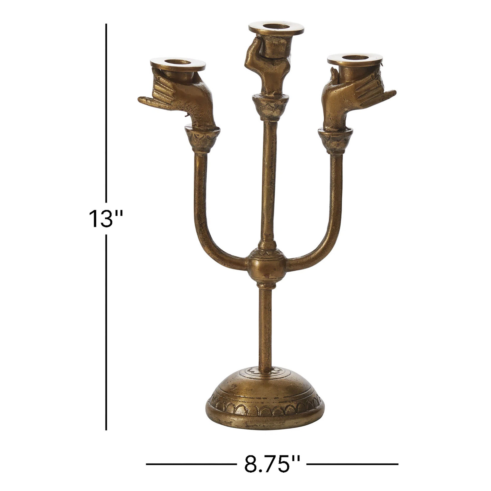 Haunted Hands Candelabra 8.75"x 4"x 13"