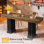 Console de 70,87 po de hauteur de bar moderne, table de pub en placage de bois avec base à piédestal noir, table de canapé haute pour bar et salon