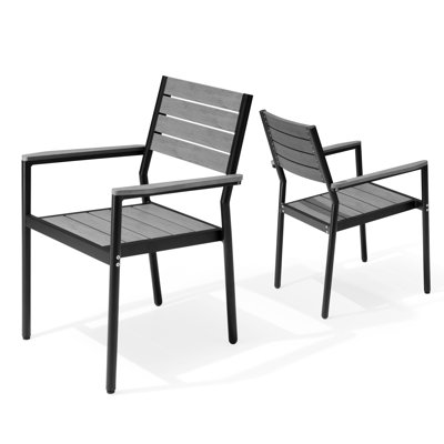 Deen Auminum Stackable Outdoor Dining Armchair