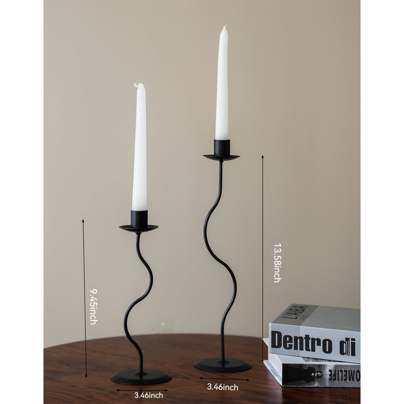Bougeoir de table en métal 13,58 po H
