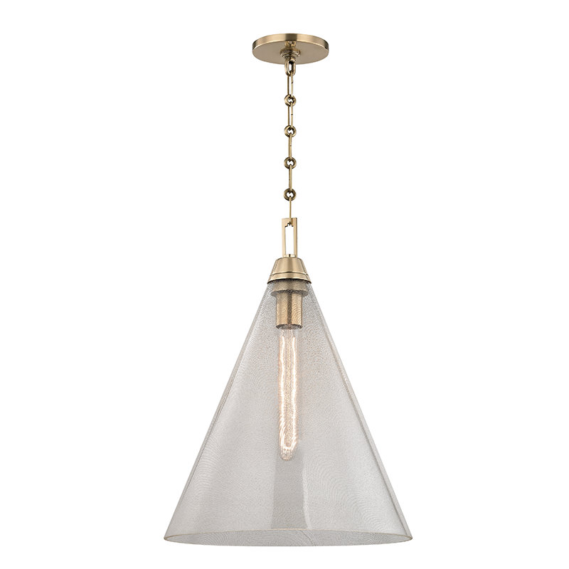 Newbury 1 - Light Pendant, Aged Brass, 18" H x 19" W x 14" D