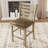 Helya Set Of 2 Dining Counter Height Chairs Modern Farmhouse Rustic Look Distressed Design Ladderback Solid Wood