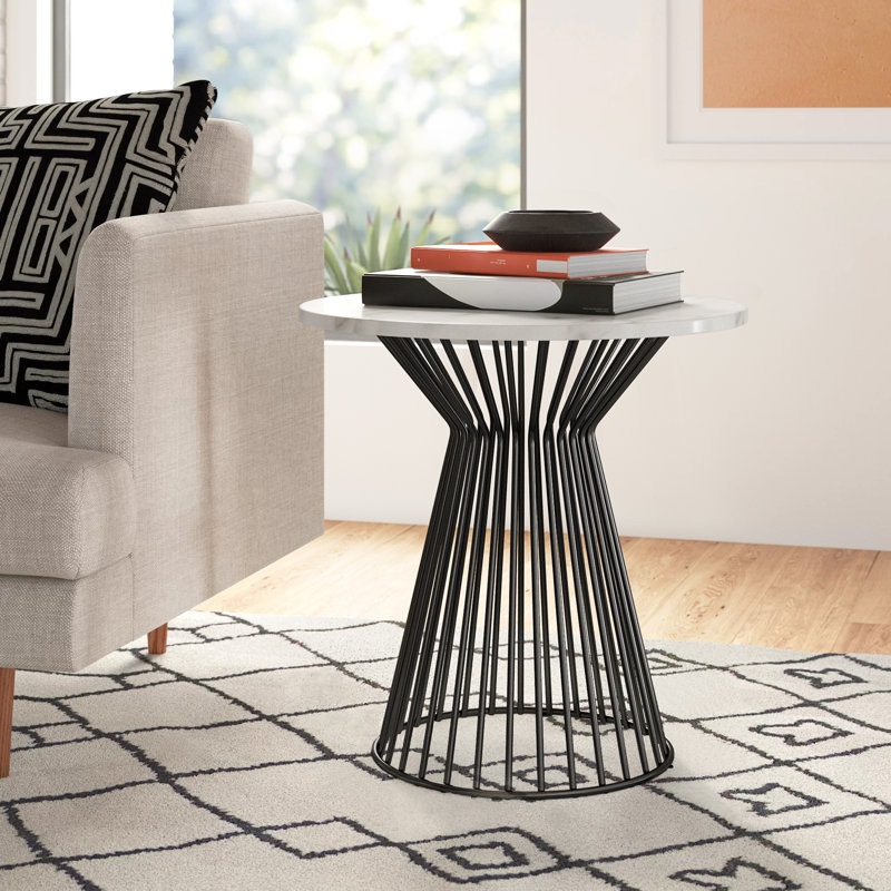 Marbury Marble Top Accent Table, 22.12" H x 22" W x 22" D