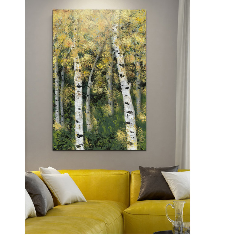 «Birch Treeline III», reproduction, H 18 po x l 12 po x 1,5 po, Toile tendue