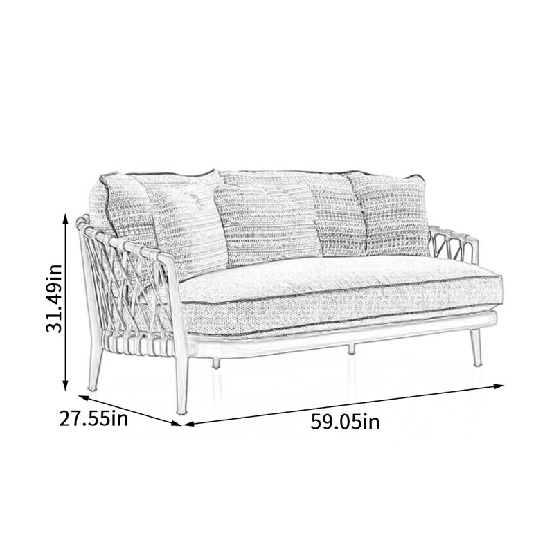 Canapé d'extérieur Minimalist Casual 59,05 de large