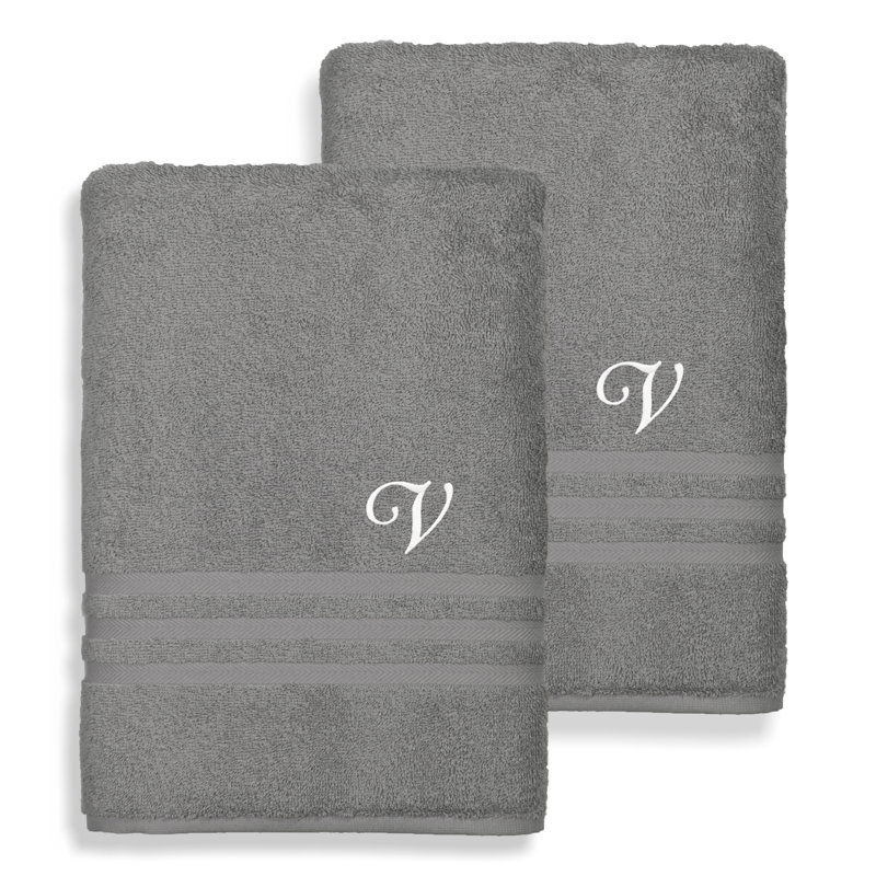 Denzi Midweight Bath Sheet, V, Dark Gray