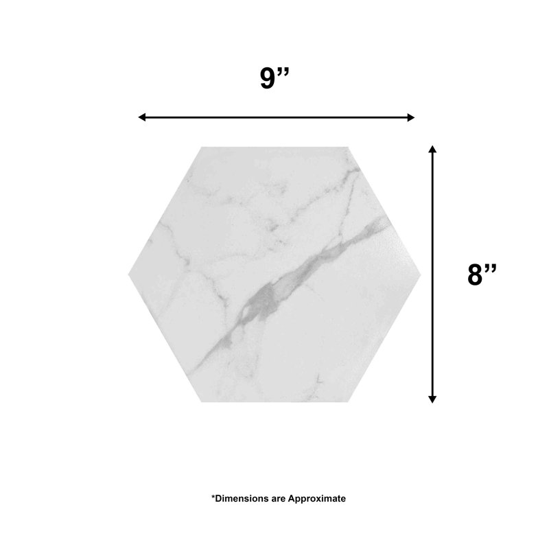Carrelage à motif hexagonal statuarietto 8 "x 9" Prisma