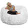 Bean Bag Chair Lounger - Large 6 Ft Faux Fur Classic Shredded Memory Foam Filled Furniture Bean Bag Chair Lounger with Removable and Machine Washable Cover - Bean Bag Sofa Lounger with Soft Micro Fiber Cover  - Six Foot Bean Bag Lounger Multiple Colors