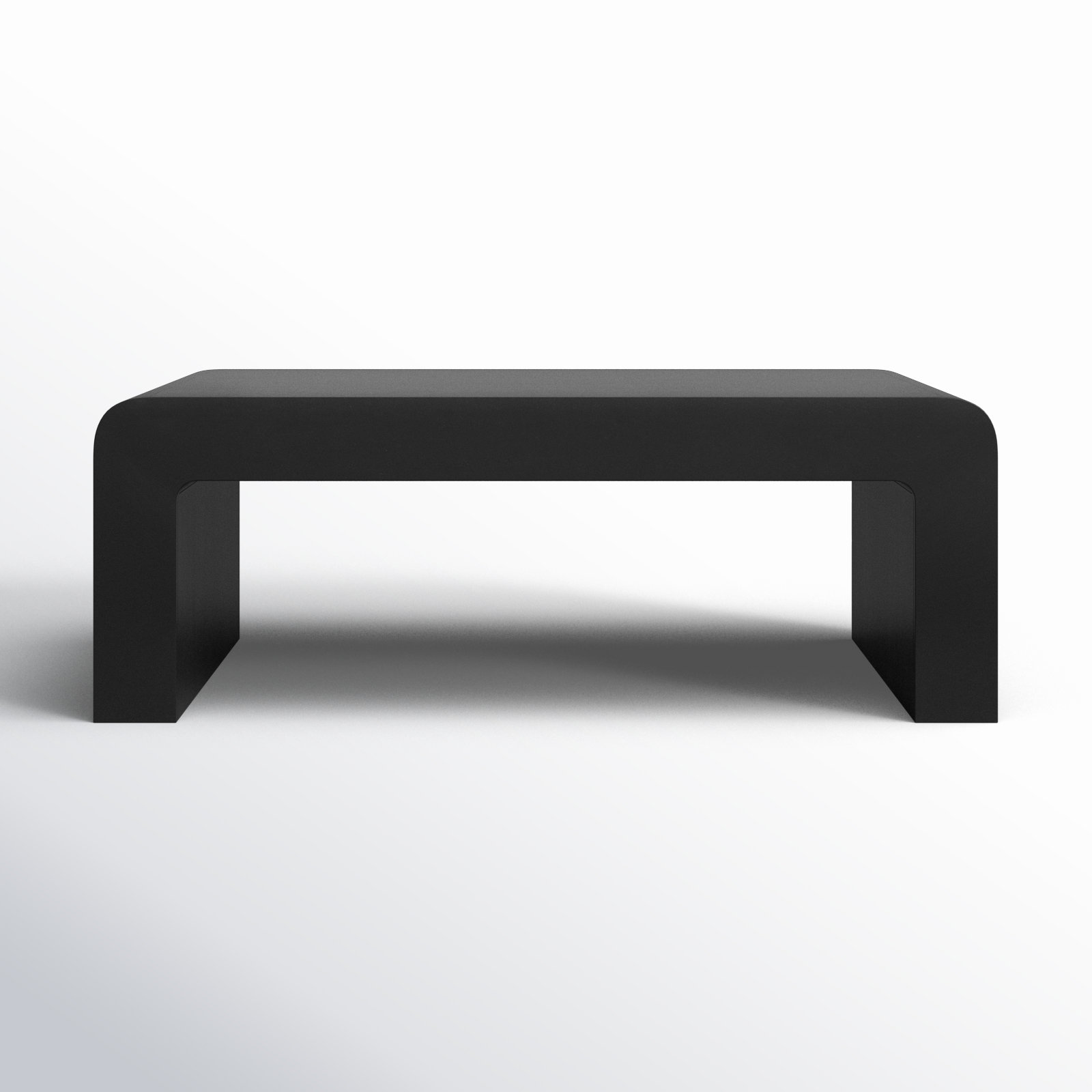 Runi Solid Wood Single Coffee Table, Black
