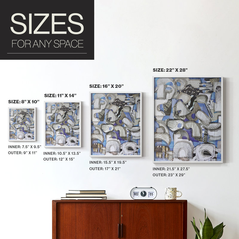 Mediterranean Port I Framed Print - Solid Wood, 15" H x 12" W, White