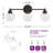 3-Light Bathroom Vanity Light, Clear Glass Shades, Modern Wall Fixture-1977788859