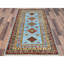 Tapis bleu super fin en laine noué à la main super Kazak 3 pi x 5 pi 2 po 1AA0575BA1FA408884E7A1EB5ABA5DD3