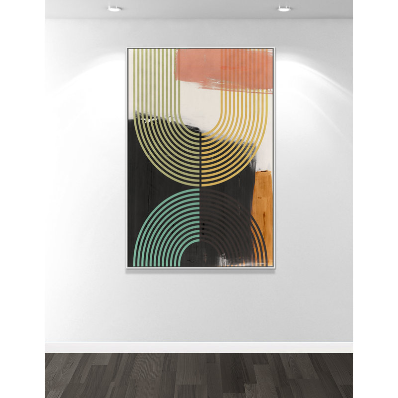 «Bolded II» par Isabelle Z, Toile avec cadre, L 41,5 po x H 61,5 po, Flotteur blanc