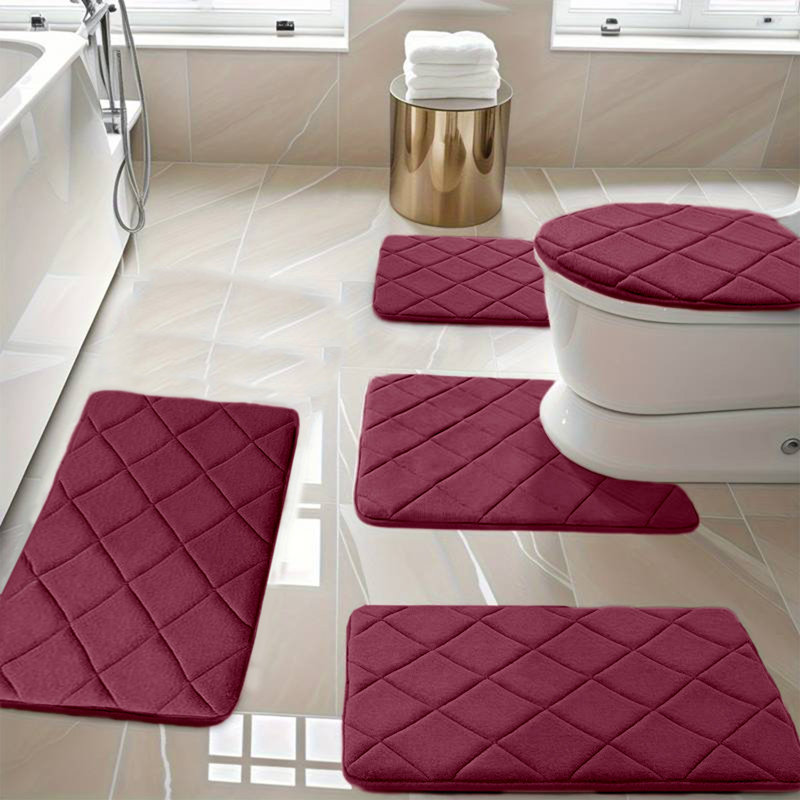Ensemble de tapis de salle de bain 5 pièces