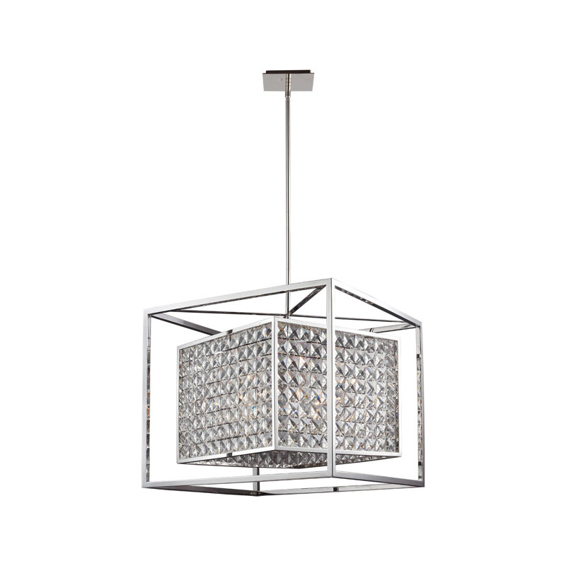 Cadre/lustre carré 8 lumières unique Honora, 20"