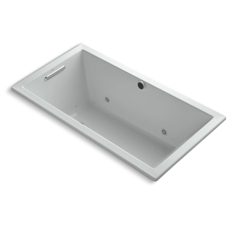 Baignoire tourbillon 60" x 32" bubblemassage Underscore, Gris glacial