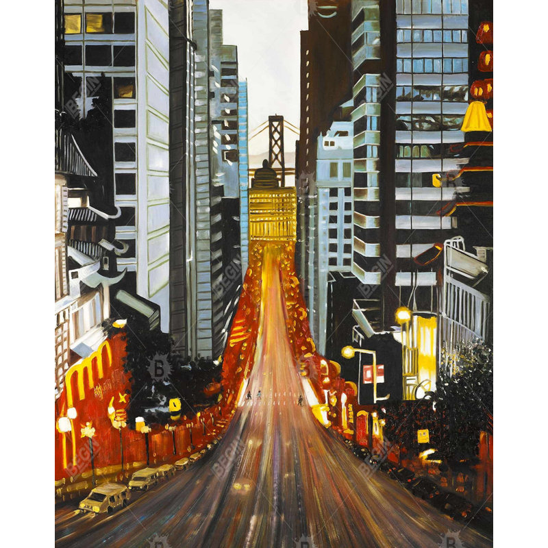«San Francisco By Night» sur toile