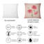 Carré, rétro fleurs de pavot - coussin décoratif imprimé rétro-60158422
