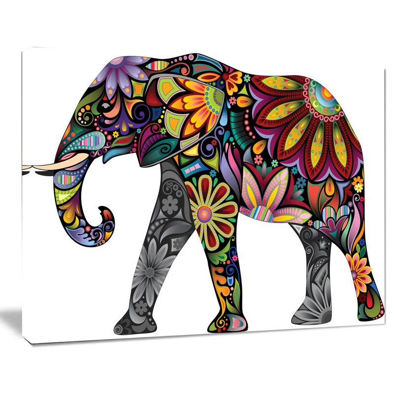 « yellow joyeuse éléphant », impression, H 20 po x l 20 po x P 1 po, H 36 po x l 46 po x P 1,5 po