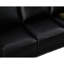 Similicuir noir avec rangement pour le salon, canapé modulaire 2 + 3, structure robuste en bois massif et en métal, coussins à bande élastique, compartiment de rangement facile à installer