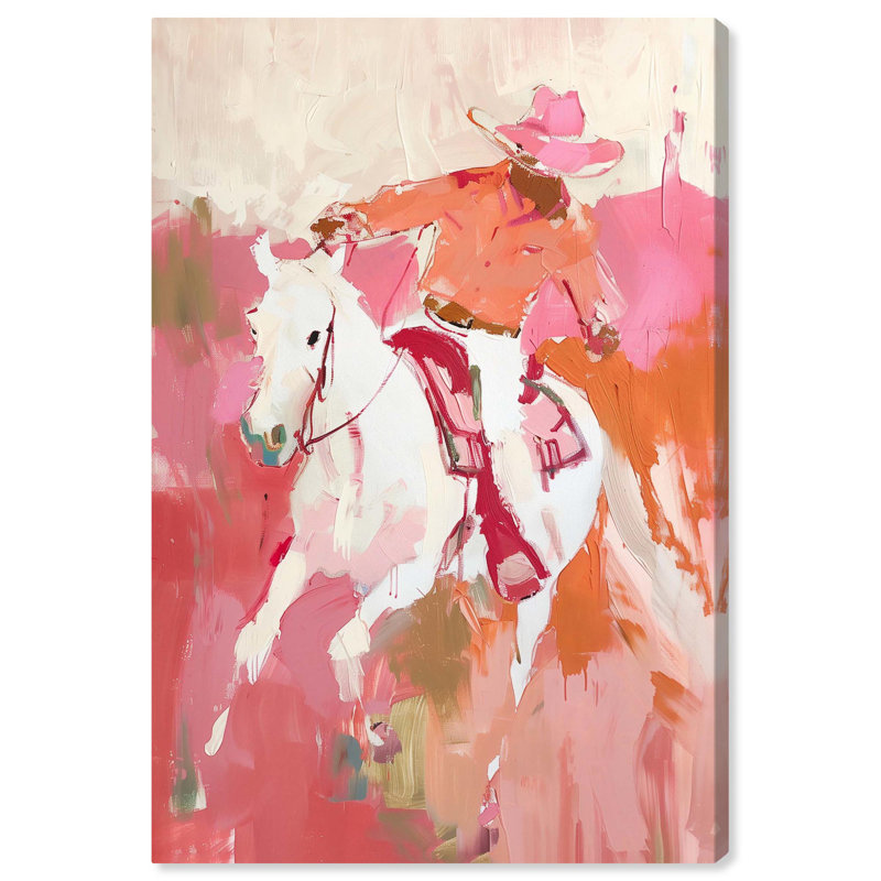 «Yeehaw Bold Canvas Trendy Cowgirl Art Prints» par Art Remedy, Toile tendue, H 36 po x l 24 po