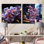 Organic Harmony - ensemble de 2 verres muraux en acrylique Violets