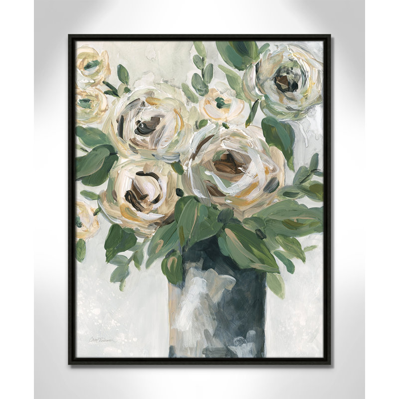 Impression florale de profondeur par Carol Robinson, Espresso, H 29,5 po x l 23,5 po x P 2 po