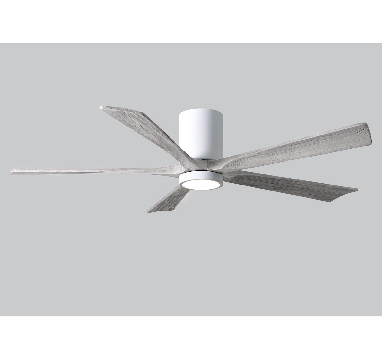 Irene Ceiling Fan with LED Light Kit, Gloss White, 60", Barn Wood Tone