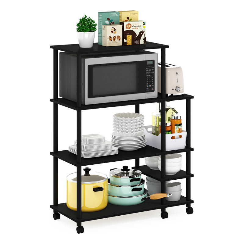 Debbi Wood Kitchen Cart, Americano/Black